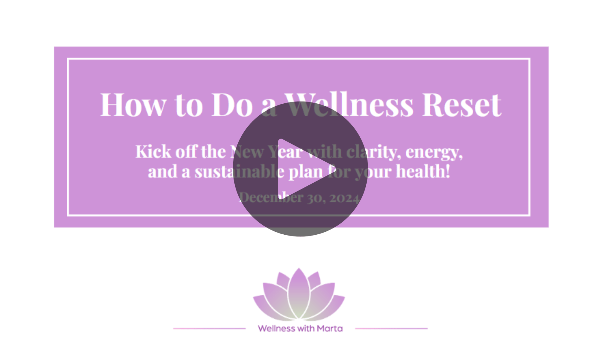 Wellness Reset Masterclass